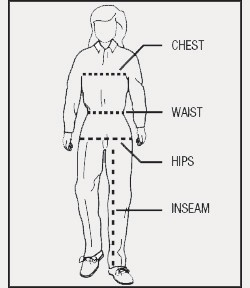 Women's Work Uniform Measurement Pieces